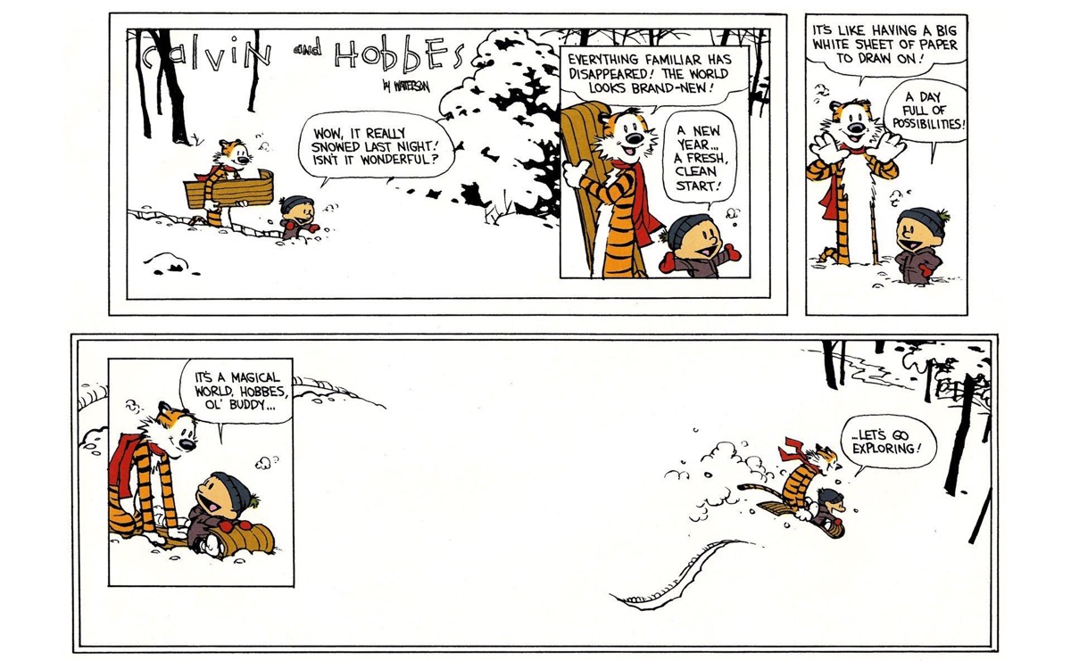 Final Calvin & Hobbes comic strip