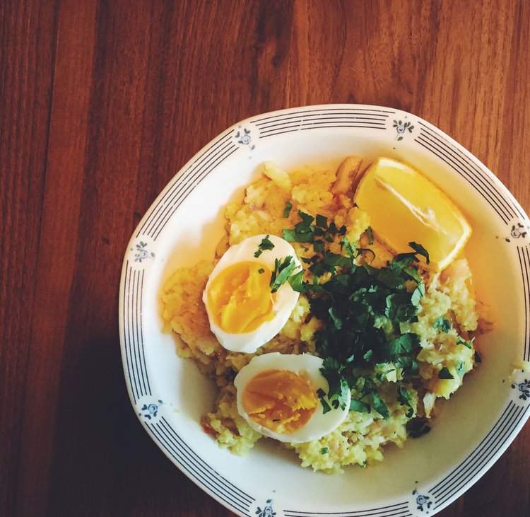 My bowl of kedgeree.