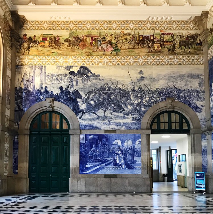 Photo of São Bento station taken on our recent trip to Porto.
