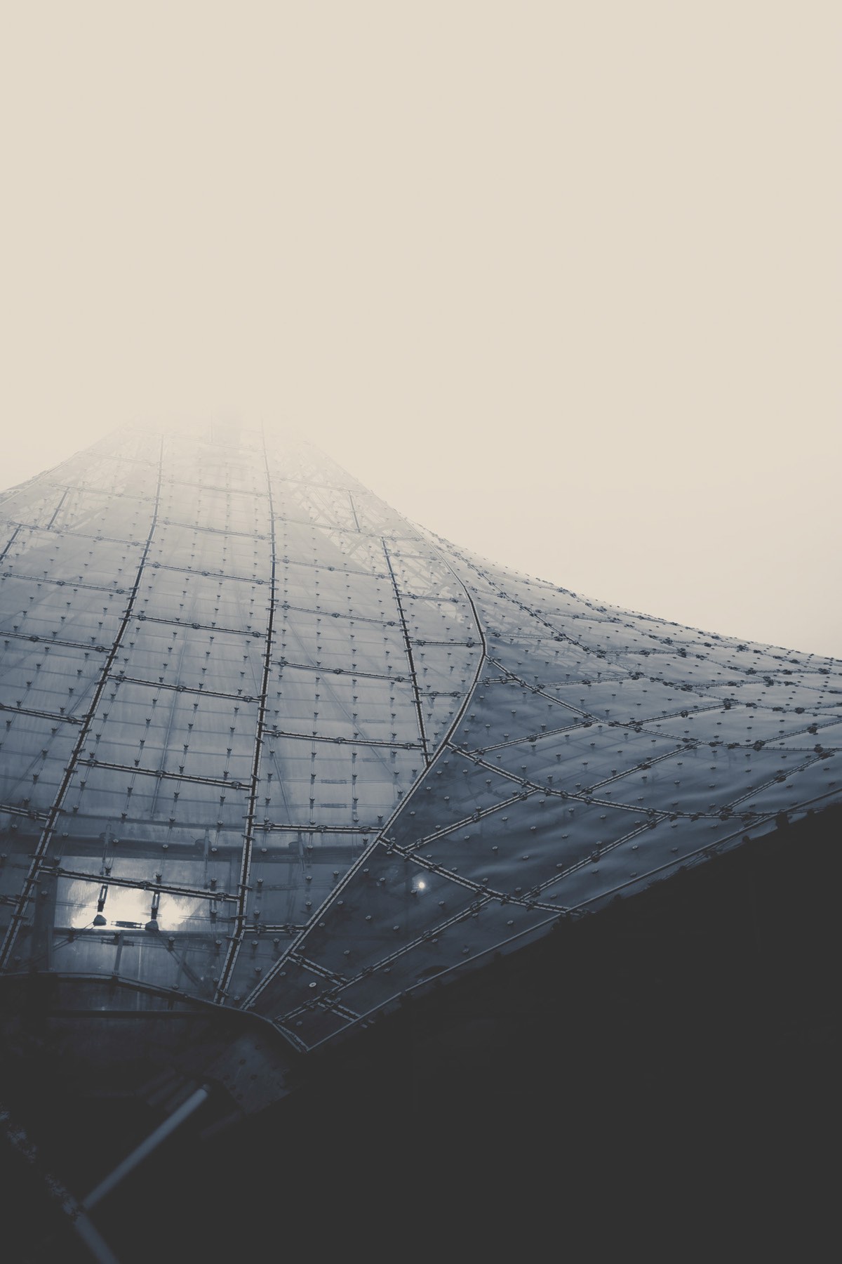 Buildings photographed to look like spaceships