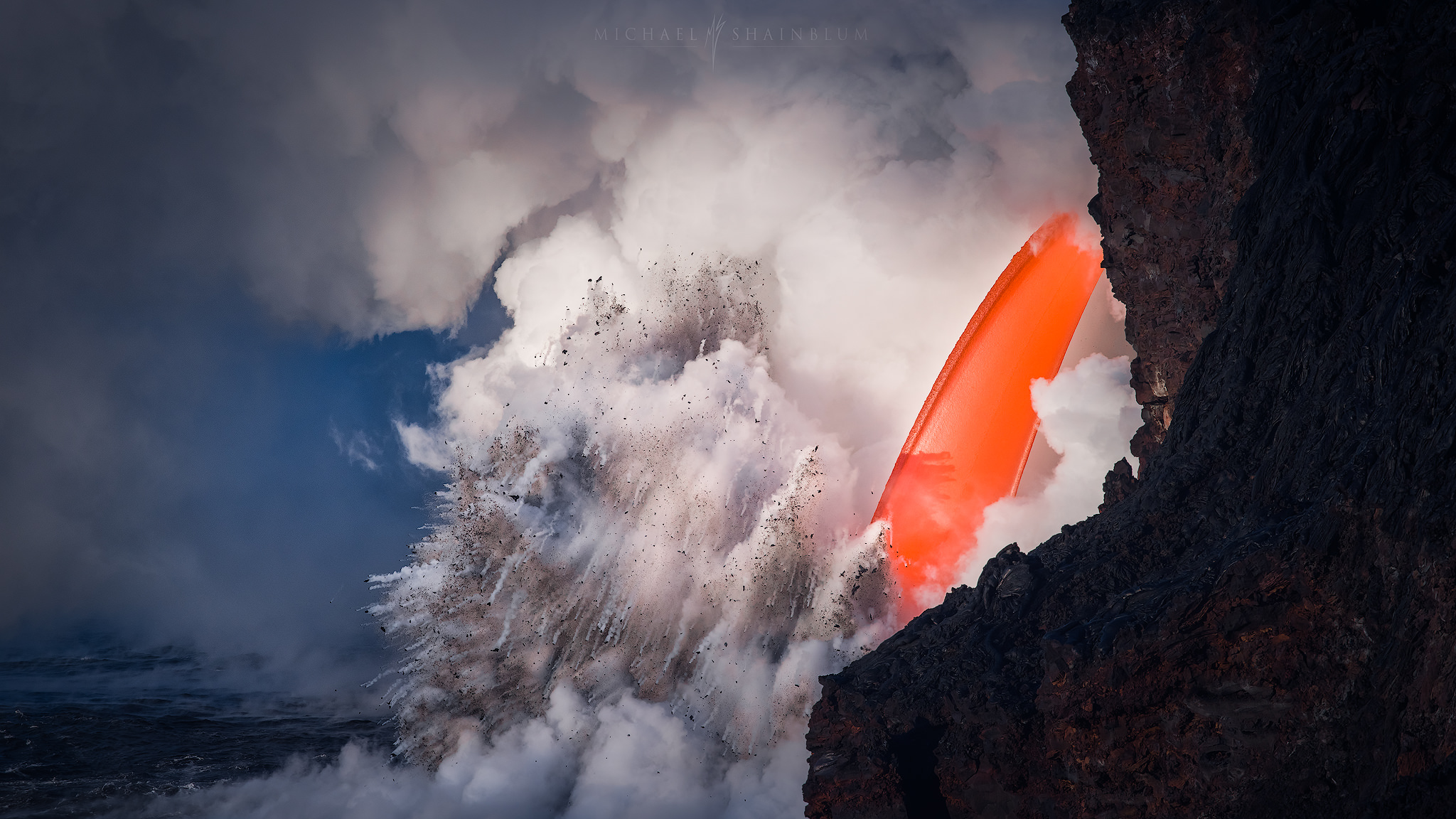 Cascade of Lava by Michael Shainblum