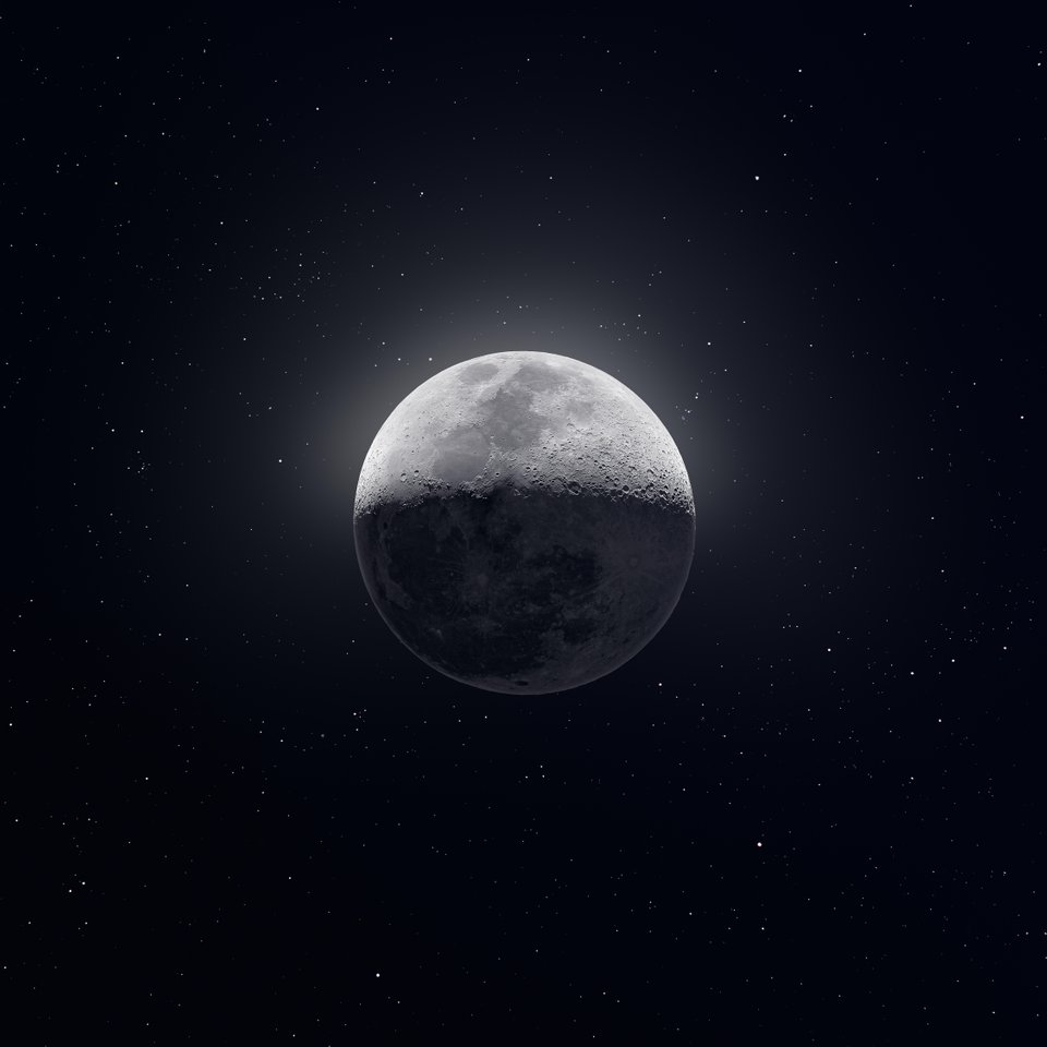 Composite photo of the moon