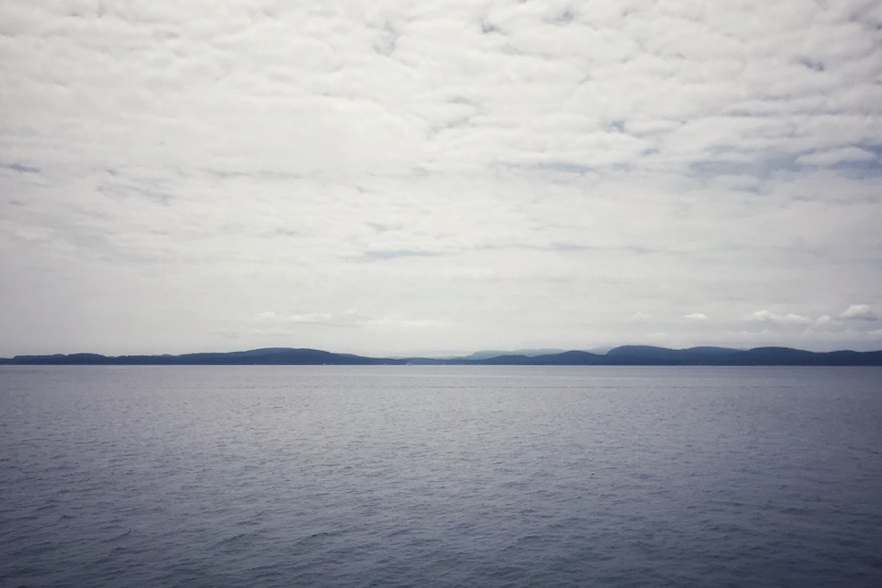 View of water and islands from ferry