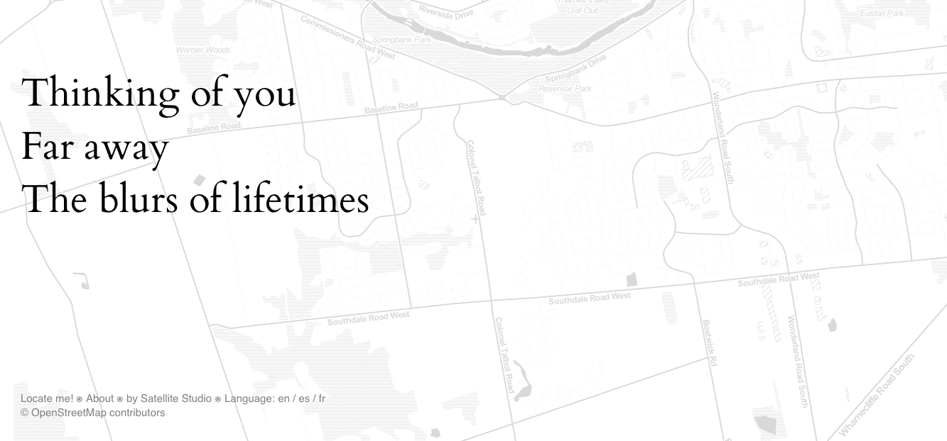 Haiku created by a location-based haiku generator