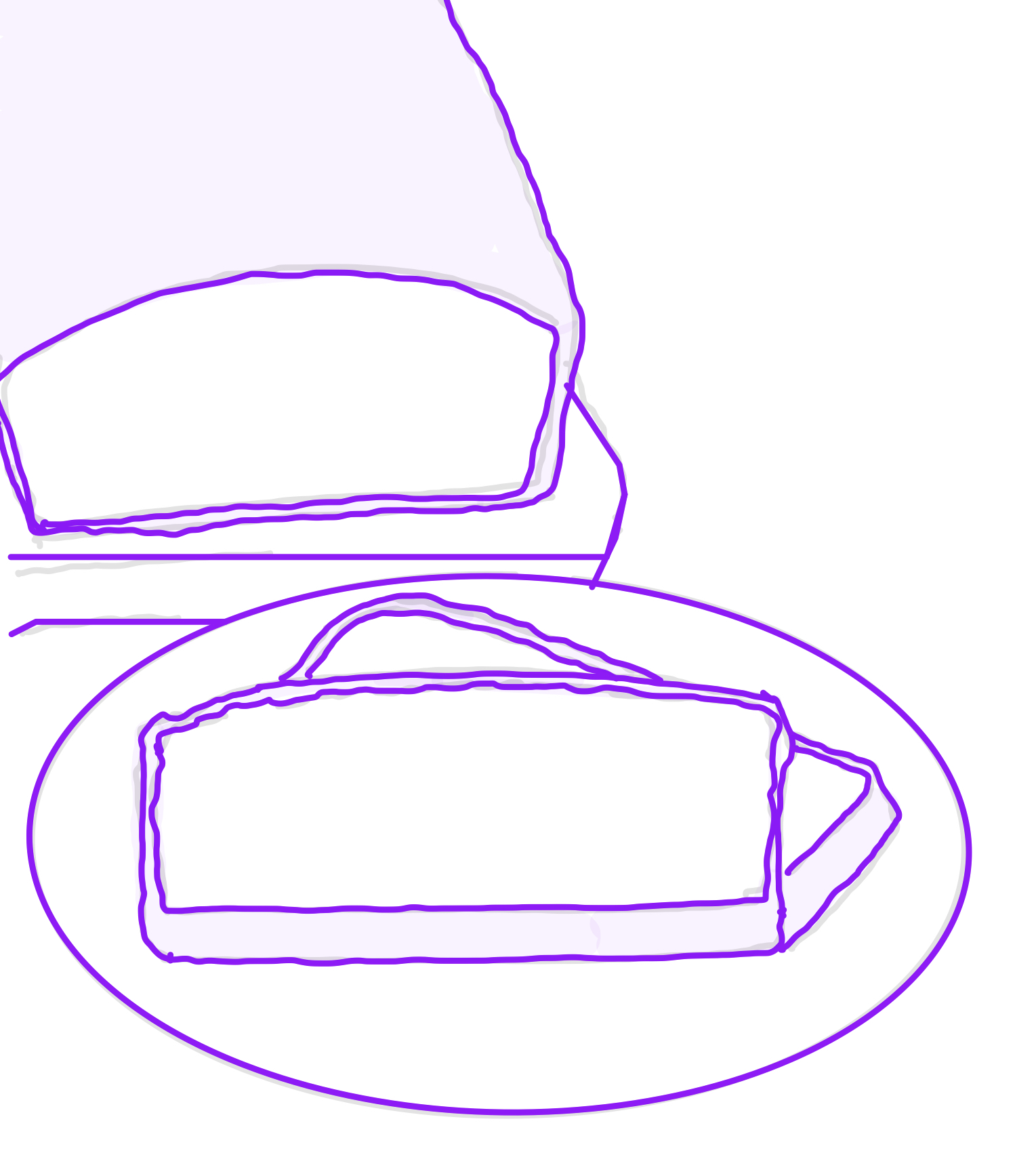 Drawing of slices of cake