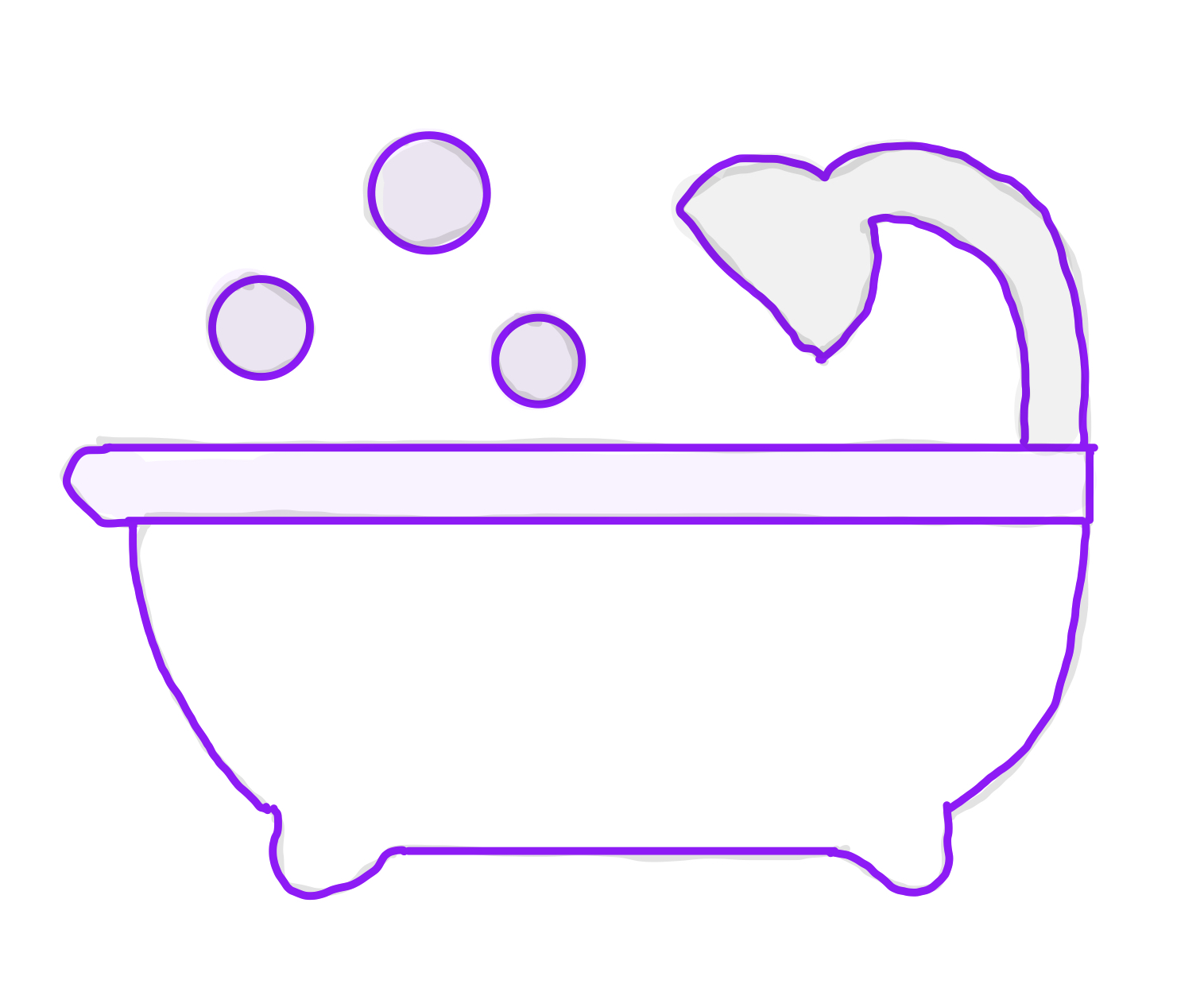 Drawing of bathtub