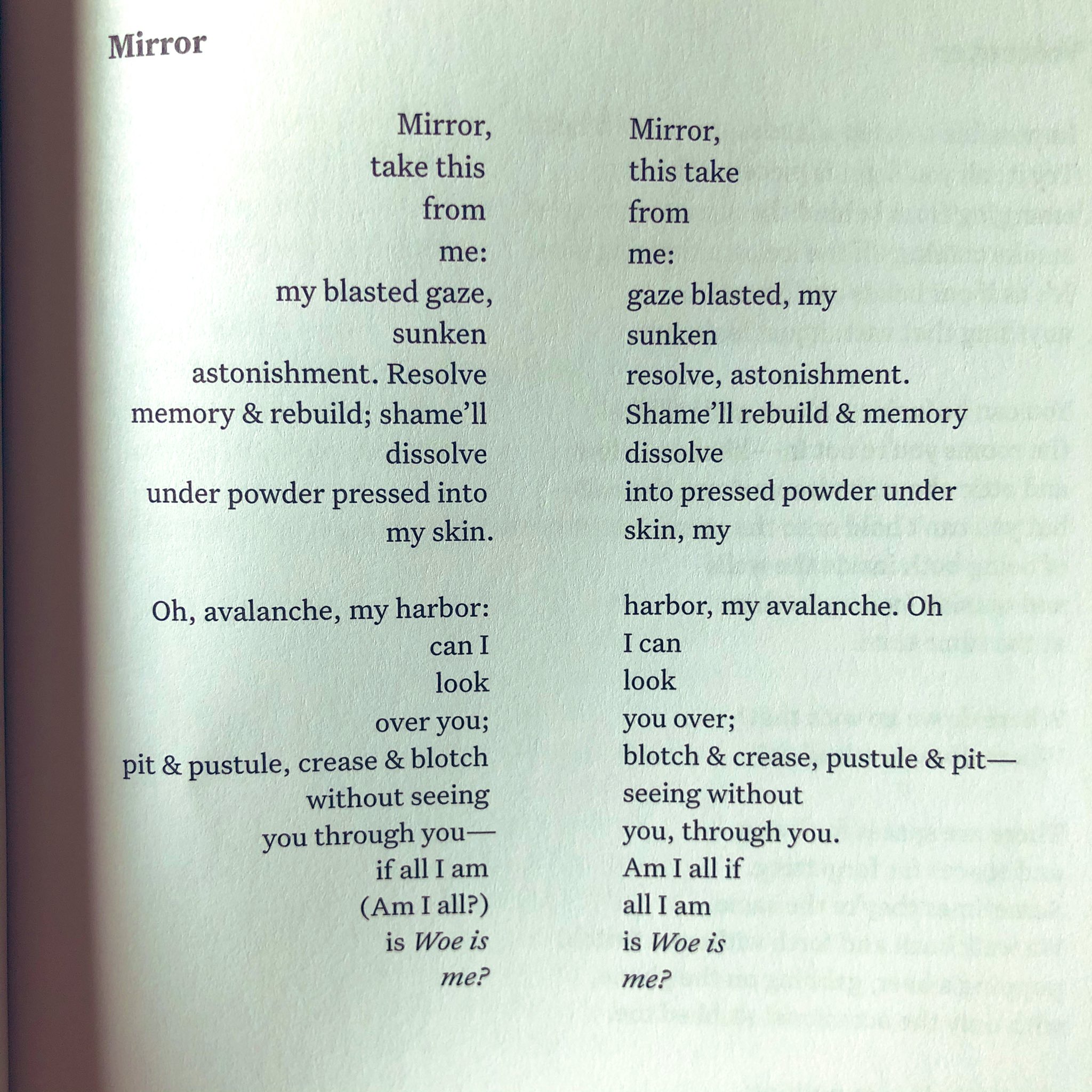 Photo of Rita Dove’s poem in Poetry magazine