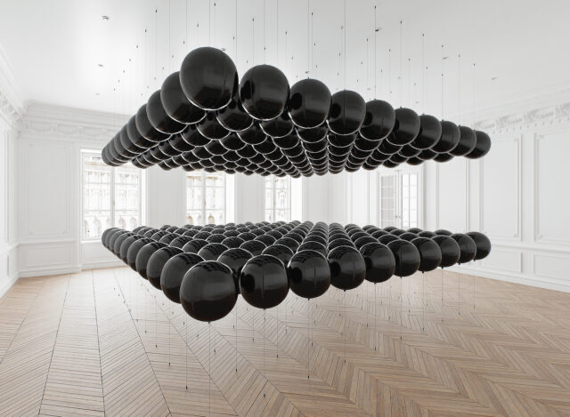 Tadao Cern’s black balloon installation